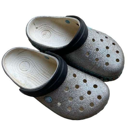 Crocs Unisex Limited Edition Glitter Penguin Clog Mule M4/W6 - Picture 1 of 8